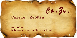 Csiszér Zsófia névjegykártya